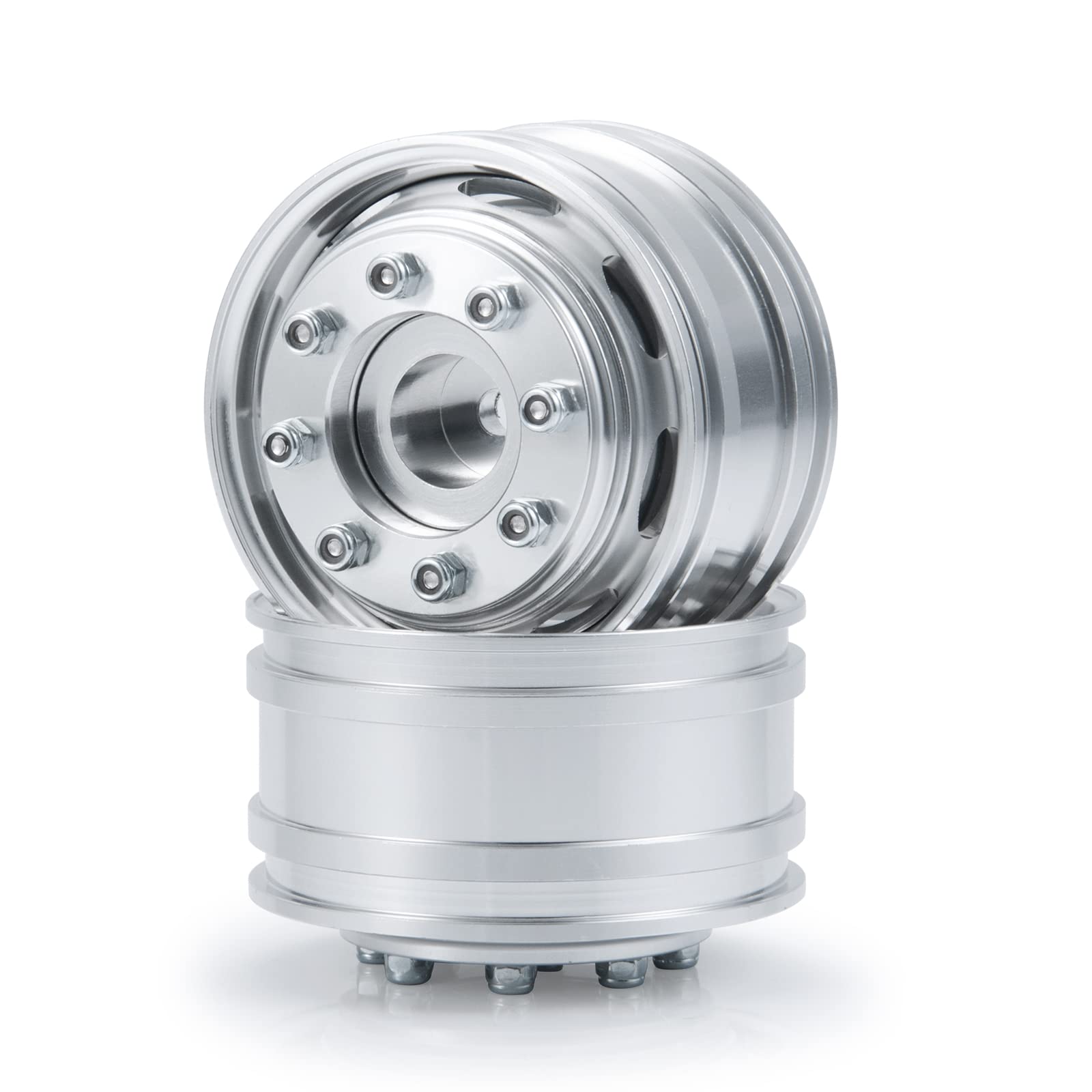 

TRZX 1/14 Tamiya Tractor Trailer RC Car Aluminum Front Wheel Hub Rim Upgrade Parts (2 Pieces)