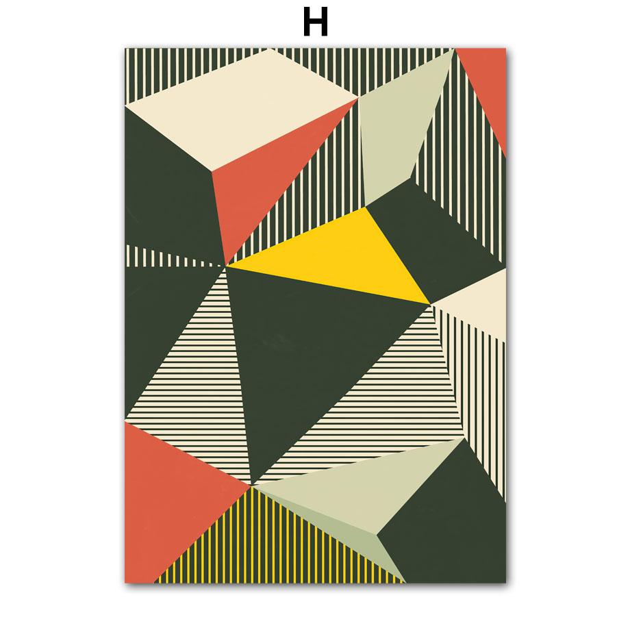 Bauhaus Lines Stripe Geometric Wall Art Posters Prints Nordic Abstract Canvas Painting Hotel Bar Pictures For Living Room Decor