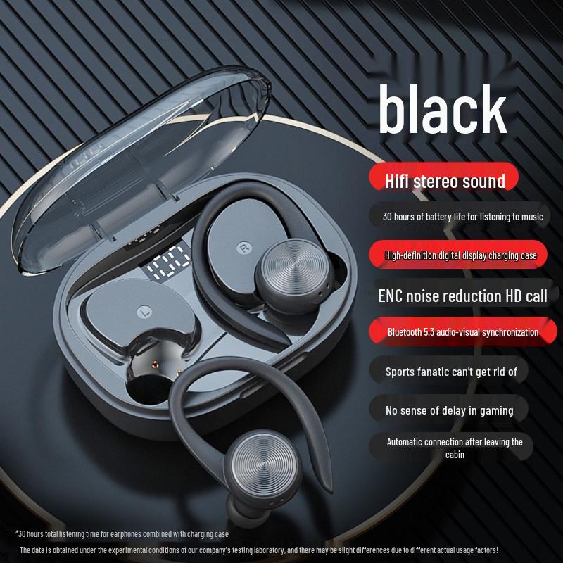 2024 New Wireless Sport Ear-hook Bluetooth Headphones: Ultra-Long Battery Life, Noise Cancelling, In-Ear Design for Men and Women