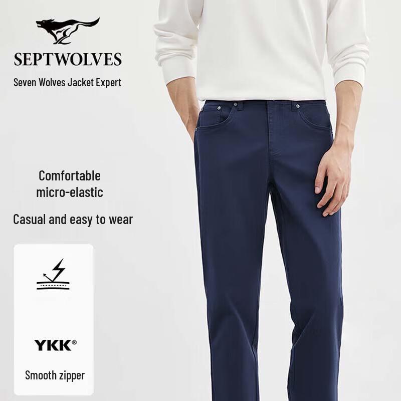 

SEPTWOLVES Men s Combed Cotton Stretch Casual Pants 38