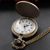 Bronze Aircraft Commemorative Emblem Men's and Women's Quartz Pocket Watch Fashion Best Festival Gift Student Clock