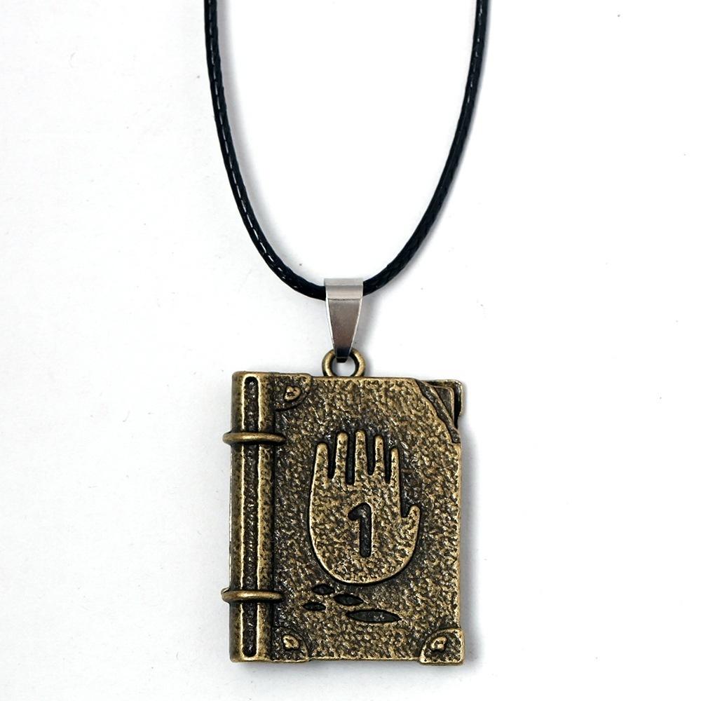 Diary Journal Pendant Necklace for Men Women Vintage Choker Fans Accessories