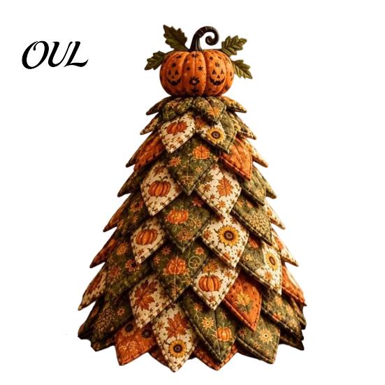 DIY Fabric Ornament Set Quilted Christmas Tree Craft Kit, Vintage Patchwork Handmade Xmas Sewing Set, Tabletop Holiday Decor for Beginners Adults Kids