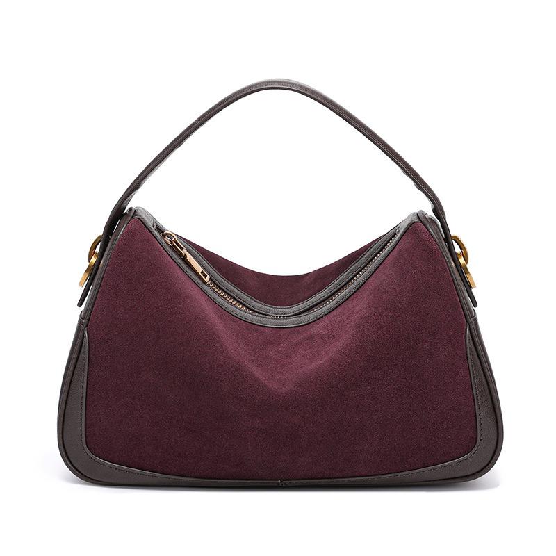 Frosted cowhide pillow bag dumpling bag new leather messenger bag women's bag high-end shoulder bag women