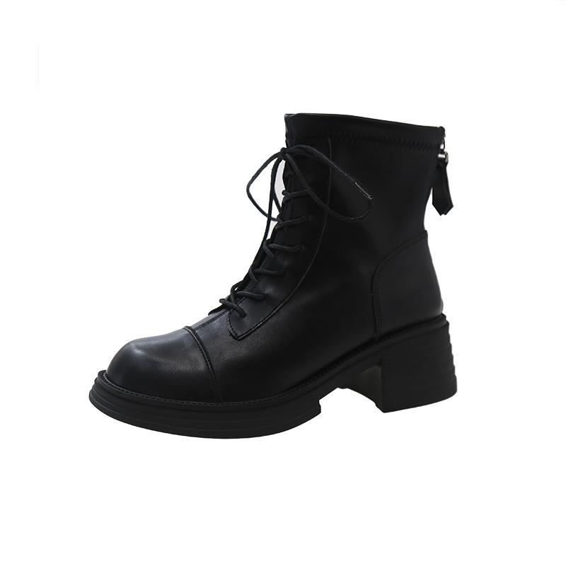 

Мода Новые Женские Туфли Средний Каблук Сапоги Сапоги для Женщин 2024 До середины Икры Женские Средние ПУ Сплошной Цвет Женская Обувь Ботильоны Женские 40 чёрный