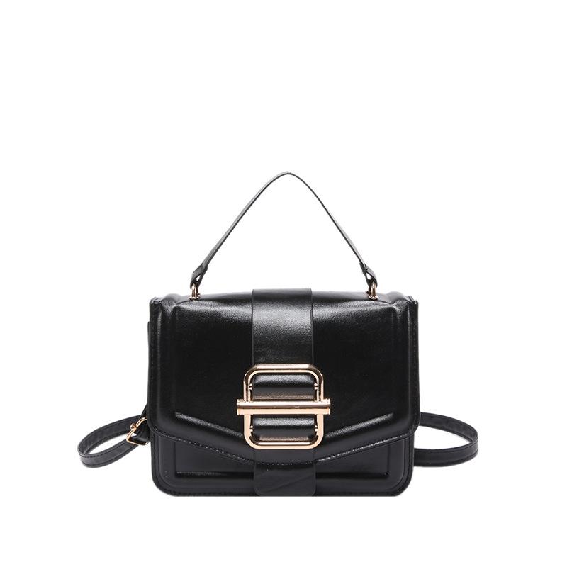 

Простая и модная персонализированная женская сумка 2024 года, осень и зима, новая нишевая портативная сумка через плечо, ретро-текстура, сумка-мессенджер чёрный