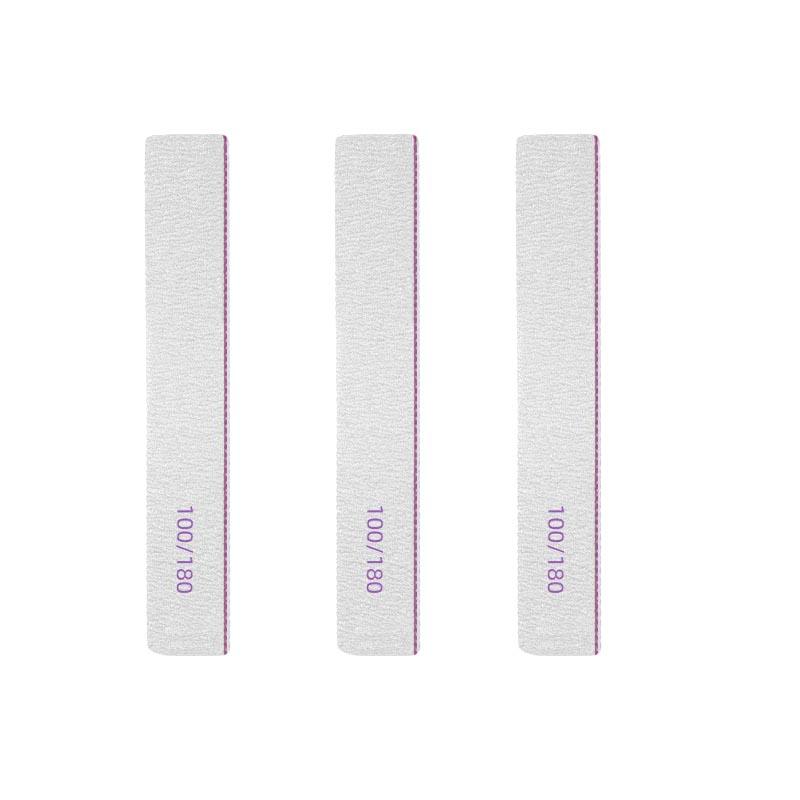 New Nail File Bufer 100/180 Grit Half Moon Nails Files Sanding Grinding Double Side Sandpaper Nail Manicure Tool ZJC04