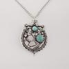Natural Amazonite Gemstone Silver Pendant 1.9" 925 Sterling Silver Women Jewelry For Special Occasion CP-44-26