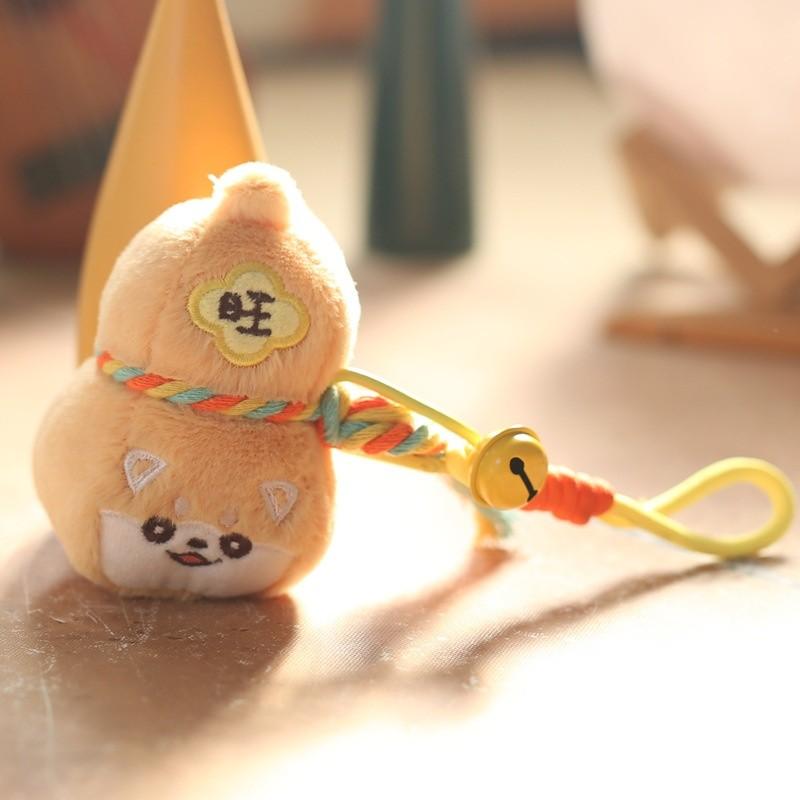 12cm 1Pcs Cute and Cute Fulu Gourd Pendant Plush Toy Doll Cartoon Bag Pendant Keychain Doll Doll