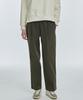 MANAVIS7 Single-Pleat Wide Elastic Waist Pants [Khaki]