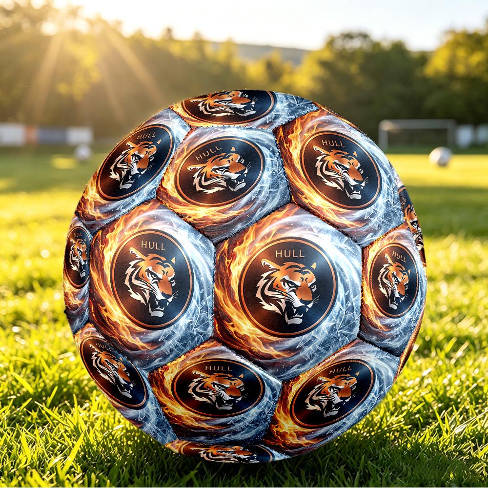 Hull City FootballPrinted Size 5 Soccer Bl, Anti Slip Adult Match Football Souvenir for Football Fans