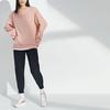 Li Ning Training Series Solid Color Loose Fleece Pullover Long Sleeve Sweatshirt Unisex Sweatshirt Fog-Rose-Pink AWDRB76-3