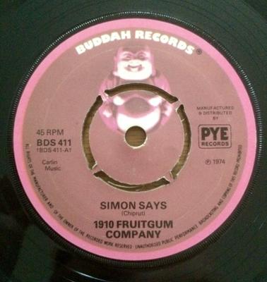 Disque 7 pouces 1910 FRUITGUM COMPANY - Simon Says BDS411 BUDDAH RECORDS 1974 UK Rock Occasion