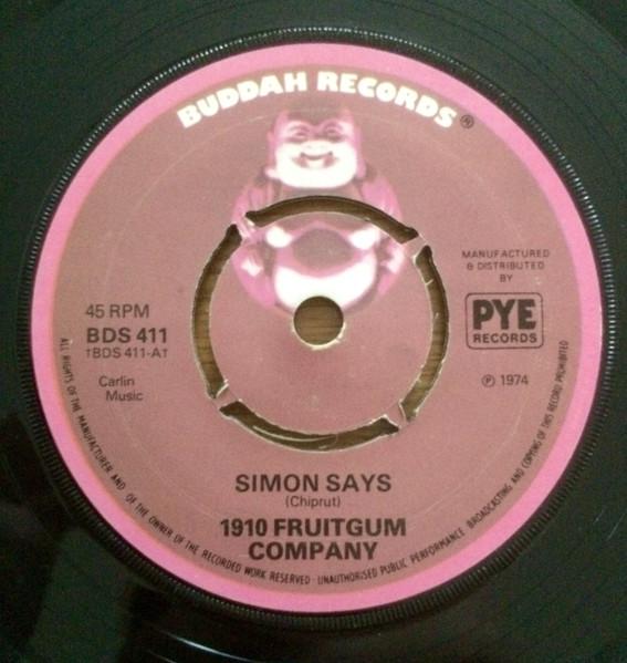 7inch Record 1910 FRUITGUM COMPANY - Simon Says BDS411 BUDDAH RECORDS 1974 UK Rock Used