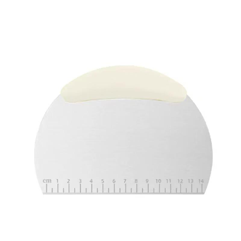 MDNG Stainless Steel Half-Round Dough Scraper with Scale