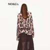 MO&Co. Women's Soft Leopard Print Knit Sweater