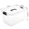 Clear Plastic Storage Organizer with Lid - Portable Handheld Box for Desktop & Toy Organization