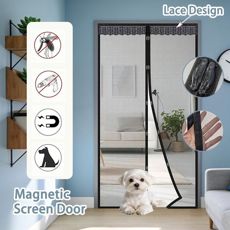 Magnetic Door Curtain Summer-Specific: Heavy-Duty Insect-Proof Mesh, Hands-Free Auto-Closing, No-Drill Install, Pet-Friendly