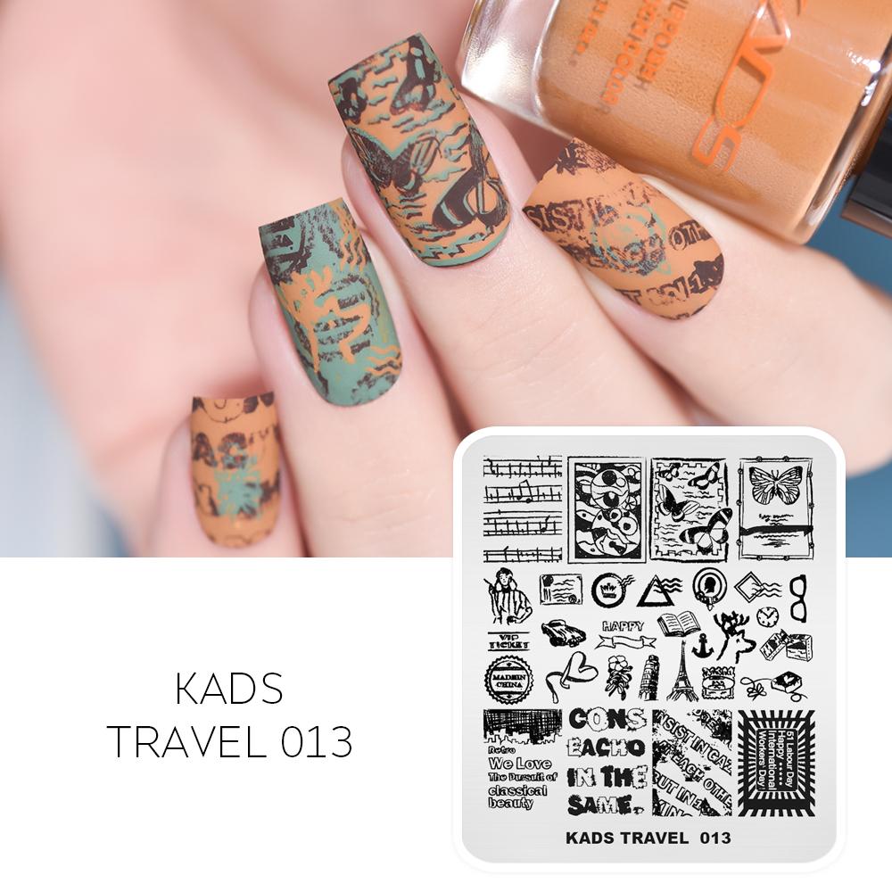 kads Geometry 3D Image Nail Stamping Plates Geometric Shape Nail Art Design Stamp Stencil Nails Tools Stamping Plate