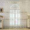 Modern High-end Luxury European-style Embroidered Gauze Curtains for Living Room Luxury Tulle Sheer Yarn Window Screens