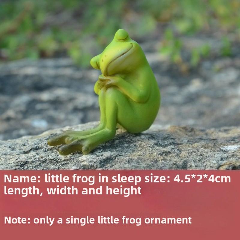

Crafts Statues Small Frogs Small Figurines Multi-headed Miniature Landscape Fairy Garden Decoration Interior Decoration