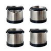 Multipurpose Stainless Steel Coffee Knocks Box Nonslip Espressos Grounds Bin with Rubber Rings and Beveled Design