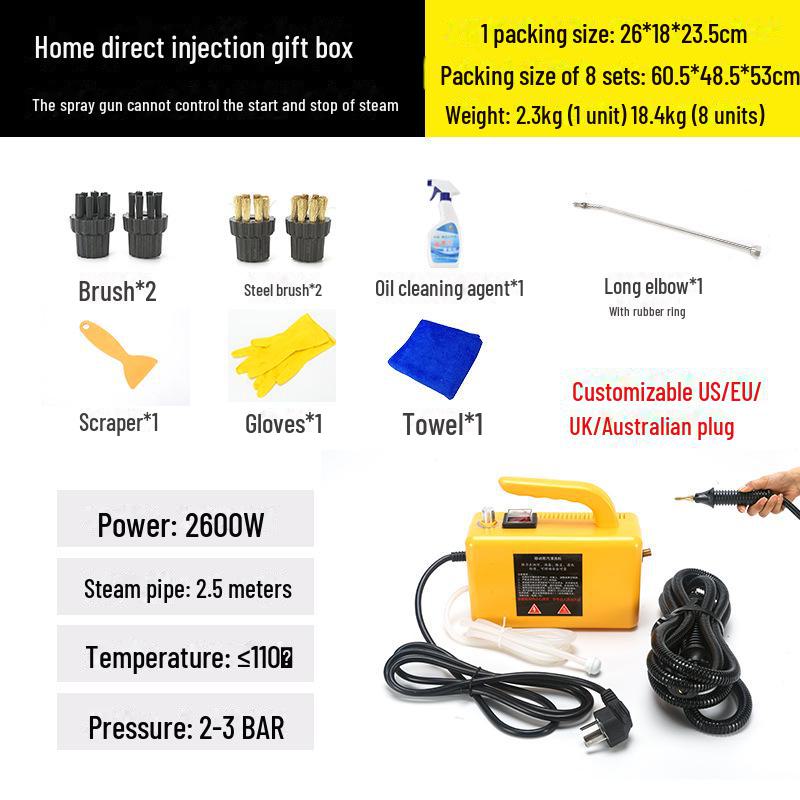 High-Temperature High-Pressure Steam Cleaner for Cars, Air Conditioners, Kitchens, and More