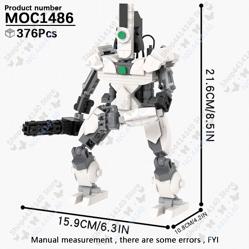 MOOXI Animeserie Skibidi Toalett Figurer Monitorfolk Lydmann Byggeklosser Modell MOC Kloss DIY Montessori Leke Barnegaver