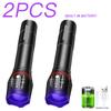 Mini T6 LED UV Flashlight USB Rechargeable Torch Light for Ink Dryer Money Fluorescer Detector UV Oil Curing Purple Light Torch
