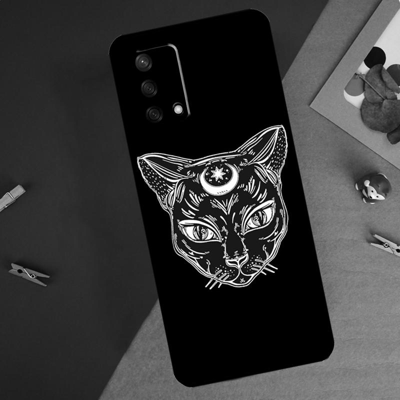 Witchcraft Witch Cat For Oppo A60 A40 A80 A74 A94 A54 A18 A38 A58 A78 A98 A16 A76 A96 A15 A57S A17 A77 Phone Case