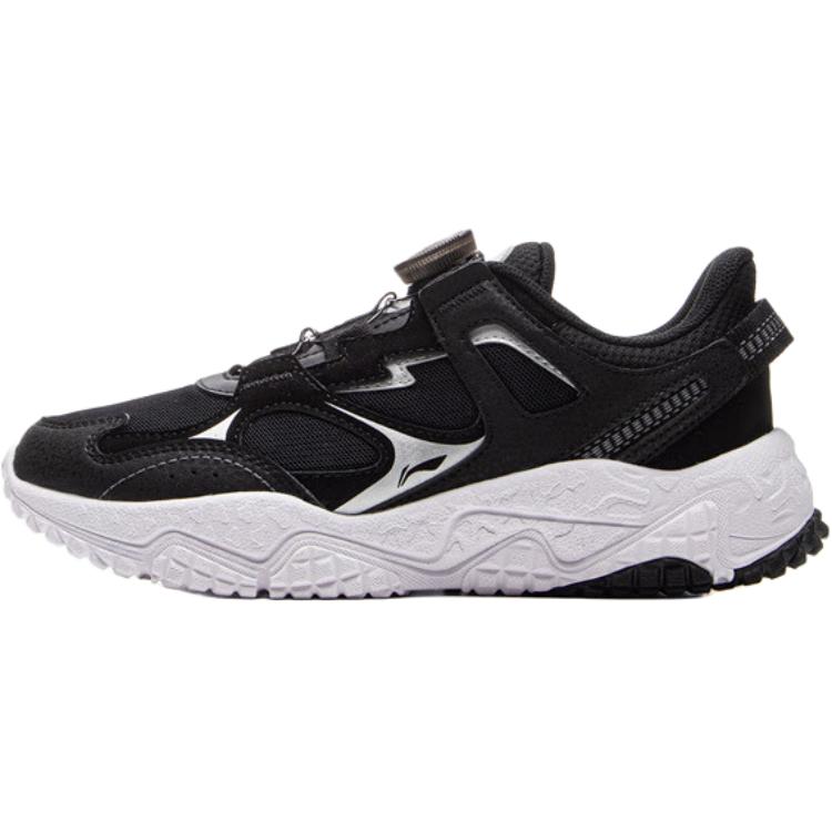 Li Ning Kids Comfortable Versatile Non-Slip Low-Top Casual Shoes Kids Sneaker Black YKCU230-1