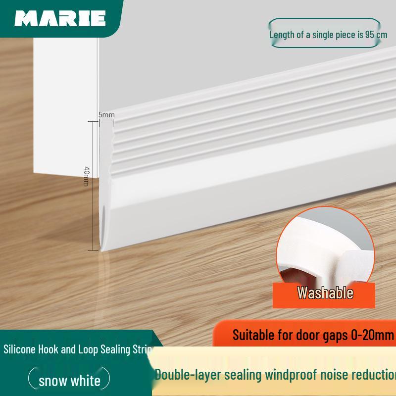 Silicone Door Draft and Soundproofing Strip - Windproof, Theft-Resistant, Bottom Gap Sealer for Entrance Doors.