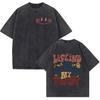 My Happy Hour Gym Vintage Washed T Shirts Fashion O-Neck Short Sleeve T-shirt Casual 100% Cotton Oversized T-shirts Unisex