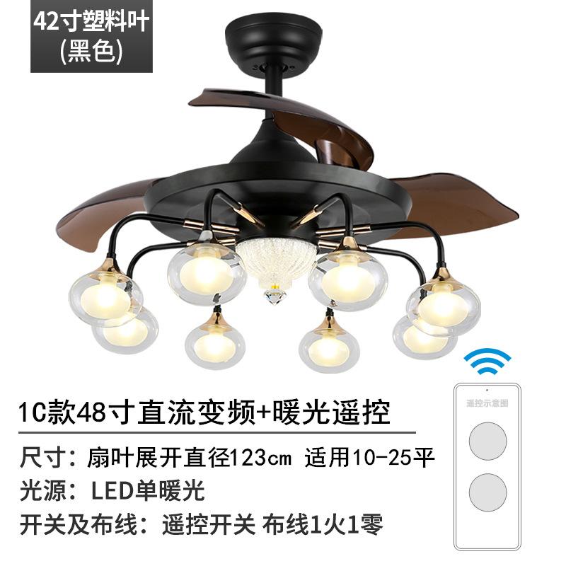 Lustră LED Ventilator de Plafon Lampă Suspendată Lumină Candelabru Artă Europeană invizibilă living Nordic creativ dormitor sufragerie retro