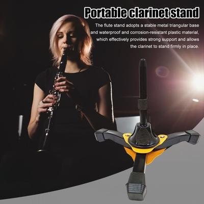 Clarinet Stand Portable Flute Clarinet Tripod Stand Foldable Wind Instrument Holder
