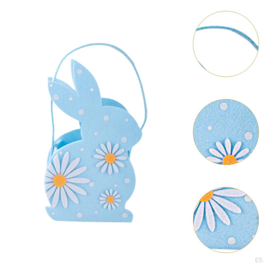 Easter Bunny Bags Candy Pouch Felt Cloth Rabbit Basket Tote