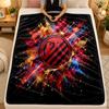 Flannel BlanketAtletico Madrid Warm Soft Throw Blanket for Indoor Sofa Bed Living Room Use