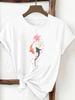 (Asian Size) love heart lovely Print Female Clothing T Shirt Woman Women Fashion Tee Top Short Sleeve Graphic T-shirts