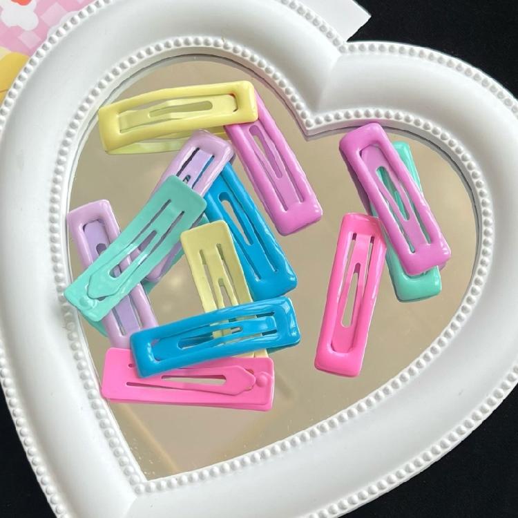 10pcs/set Candy Color Snap Hairpin Girl Camping Headwear Spring Summer Hairpin