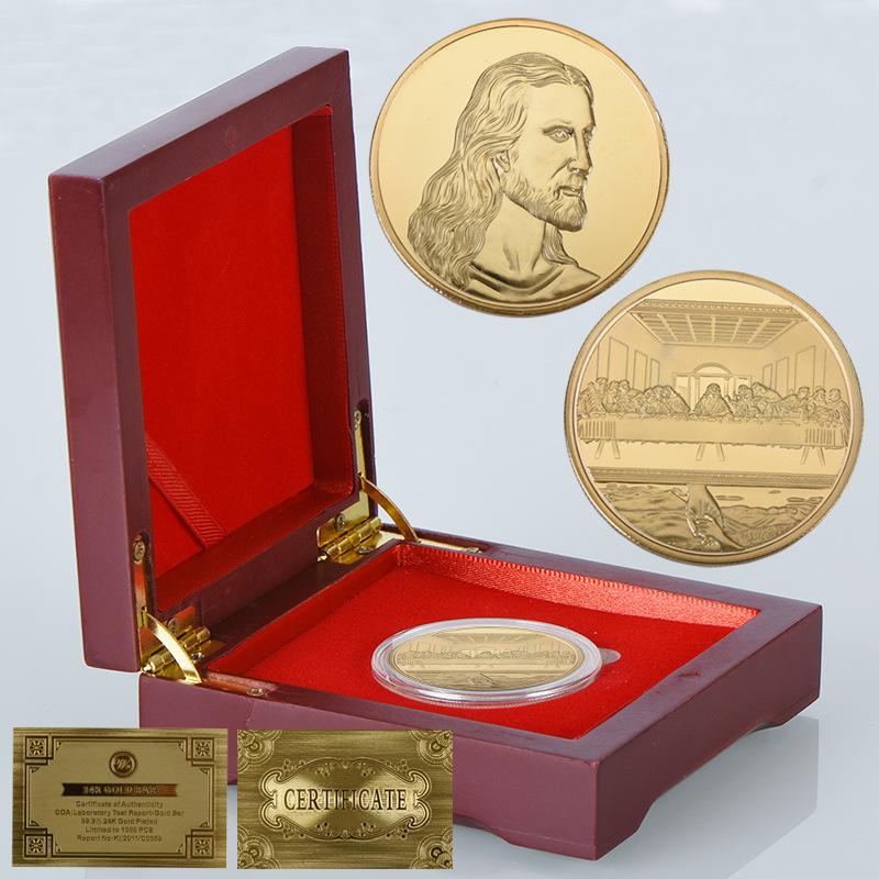 Abendmahl Gedenkabzeichen Metallabzeichen Umrandung Gedenk-Sammlermünze Jubiläumsfeier Geschenk des Unternehmens