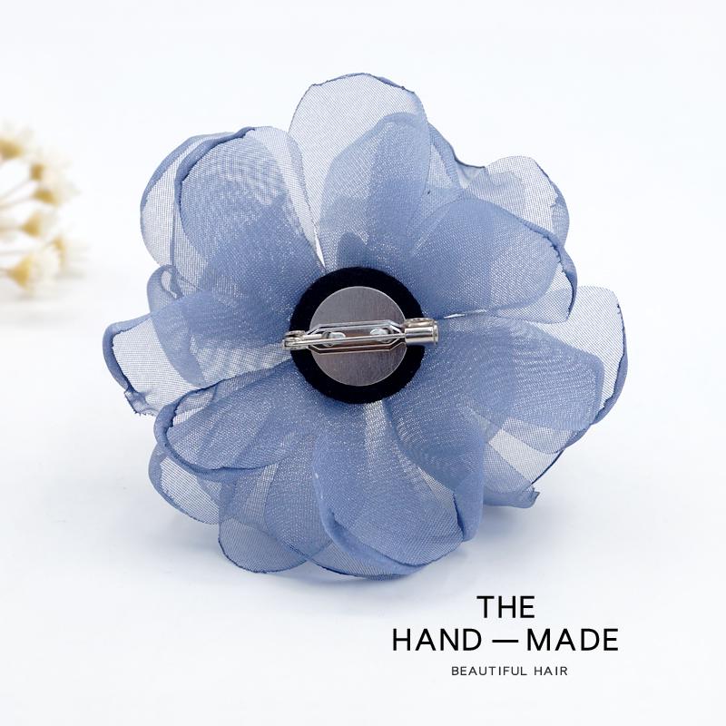 Korean Fabric Flower Brooch Corsage: Elegant Gauze Pin for Women