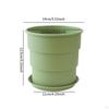 Flower Plant Pot Minimalist Portable Versatile Use Small Planter with Drainage Hole and Saucer for