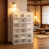 Stylish Shoe Storage Box, Stackable Wardrobe, Storage Box, Modular Shoe Rack, Bookshelf, Toy Organizer, Bathroom Cabinet (only with 18pcs Storage Box)