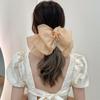 Women's Chiffon Bow Ponytail Hair Clip - Elegant Spring/Summer 2022 Headdress