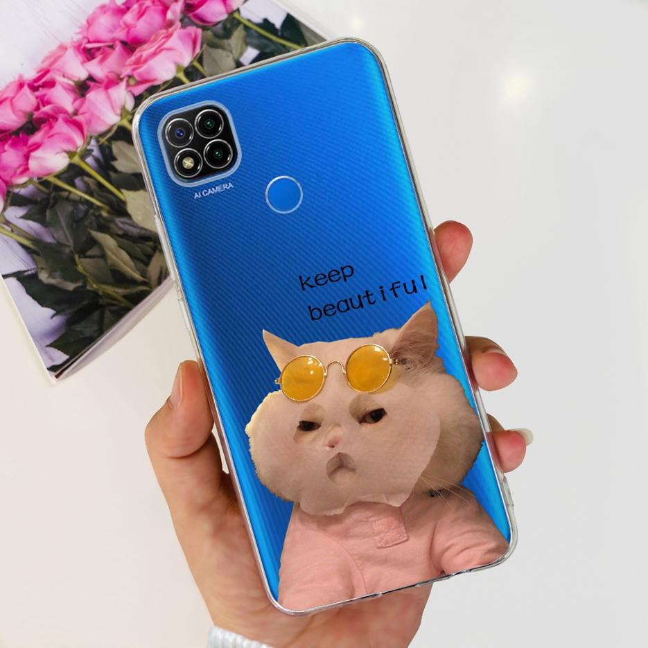 Hülle für Xiaomi Redmi 9C, niedliches Panda-Astronauten-Motiv, weiche Silikon-Handyhülle für Xiaomi Redmi 9C NFC Redmi9C Fundas Capa