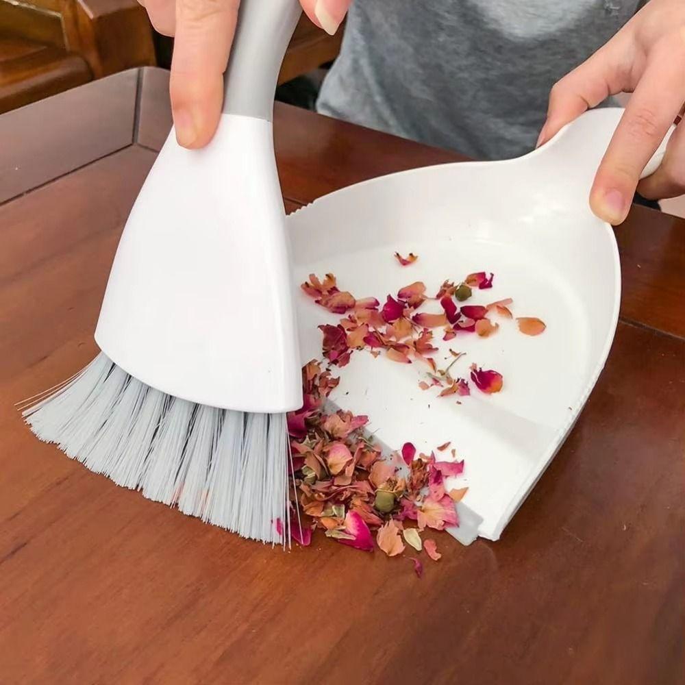Handheld Mini Dustpan and Brush Set Space-Saving Handheld Sweeping Brush Desktop Cleaning