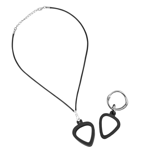 Musiin Guitar Pick Holder Necklace, Fits Fender, Dunlop, D'Addario, and Standard Picks, Double-Sided Universal Design for Easy Access to All Styles (S
