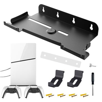 Wandmontage-Set, Konsolenständer mit Controller-Halterung, vertikaler Ständer, Aufbewahrungsständer für PS5 Slim Digital Edition und Disc Edition