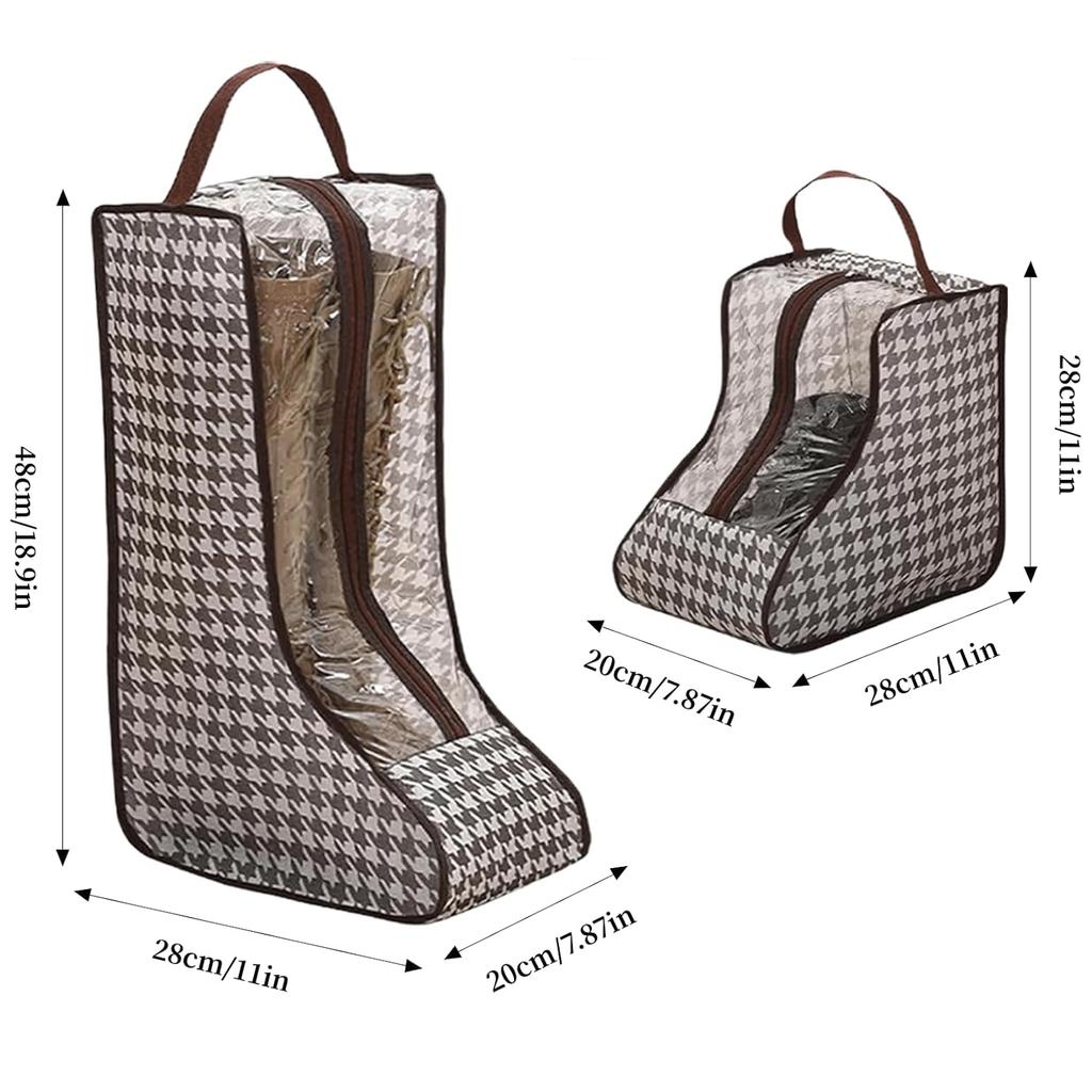 Portable Boots Storage, Tall Boots Storage Short Boots Protector Bag, Shoe Dust Bags,Shoe Sleeves for Travel,Clear Packing Organizers for Men & Women