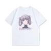 New Japanese Anime Hipster Graphic T‑shirt Unisex Vintage Washed Cotton Short Sleeve Harajuku Streetwear Casual Tops